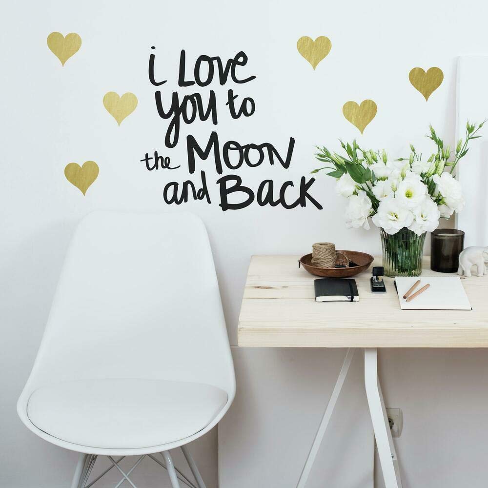 RoomMates Love You To The Moon Quote Peel And Stick Wall Decals