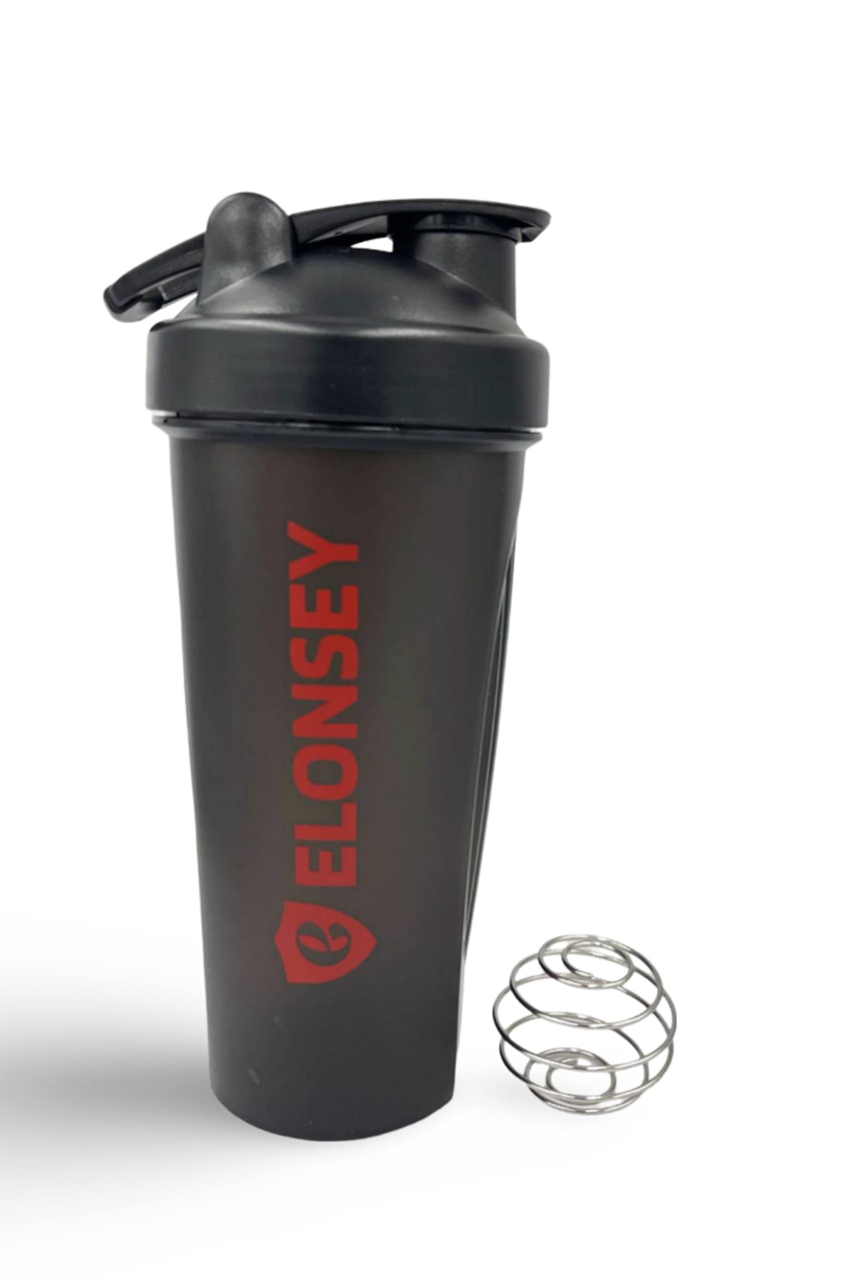 ELONSEYProtein Shaker Bottle, 100% BPA-Free Leak Proof Fitness Sports Nutrition Supplements Non-Slip Mix Shake Bottle 600 ML (Shaker BL)