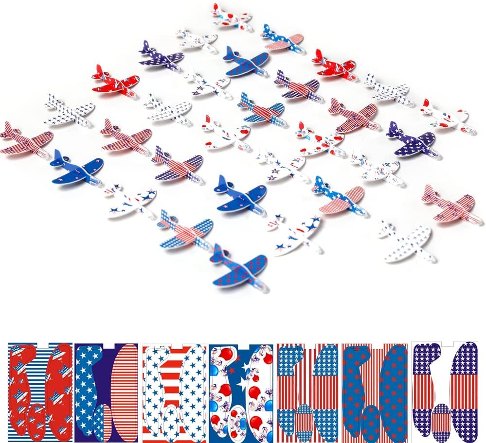 AGDLLYD32 Pcs Flying Glider Planes Kids Gift,16 Designs,Glider Planes for Kids,Foam Glider Plane Toy,for Boys and Girls Birthday Party Favors,Classroom Prizes,party favors kids