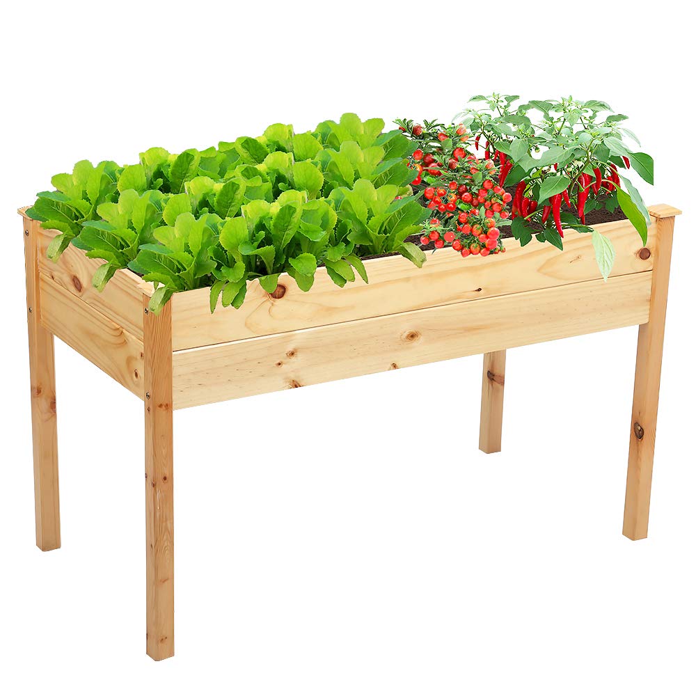 Raised Bed for Garden,Wooden Raised Planter for Vegetables Fruits Raised Garden Kits,Patio or Yard Gardening,Wood Outdoor Indoor Patio Greenhouse