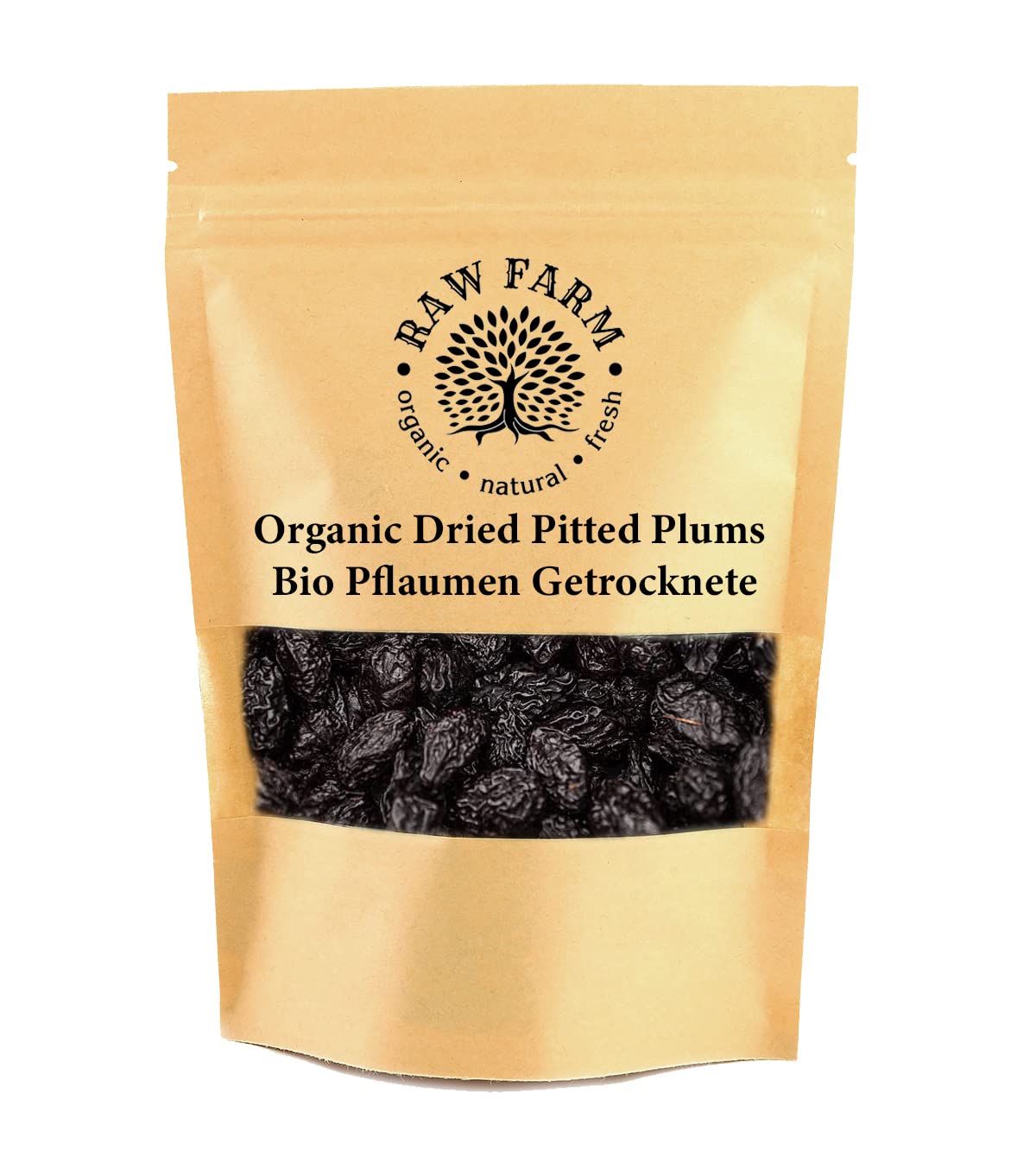 1kg Organic Dried Pitted Prunes, No Moisture, Free from Additives, Preservatives, All Natural