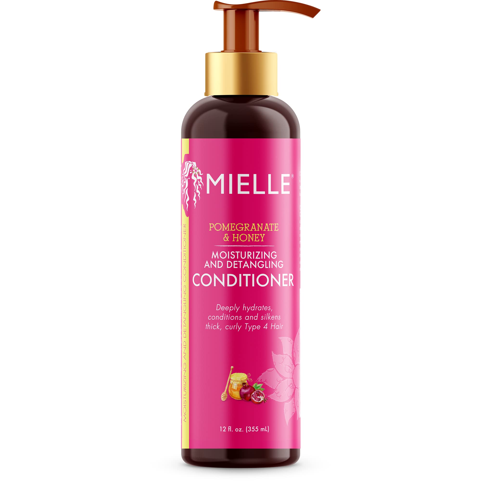 Mielle Pomegranate & Honey Moisturizing and Detangling Conditioner 12oz, White, 355 ml (Pack of 1)