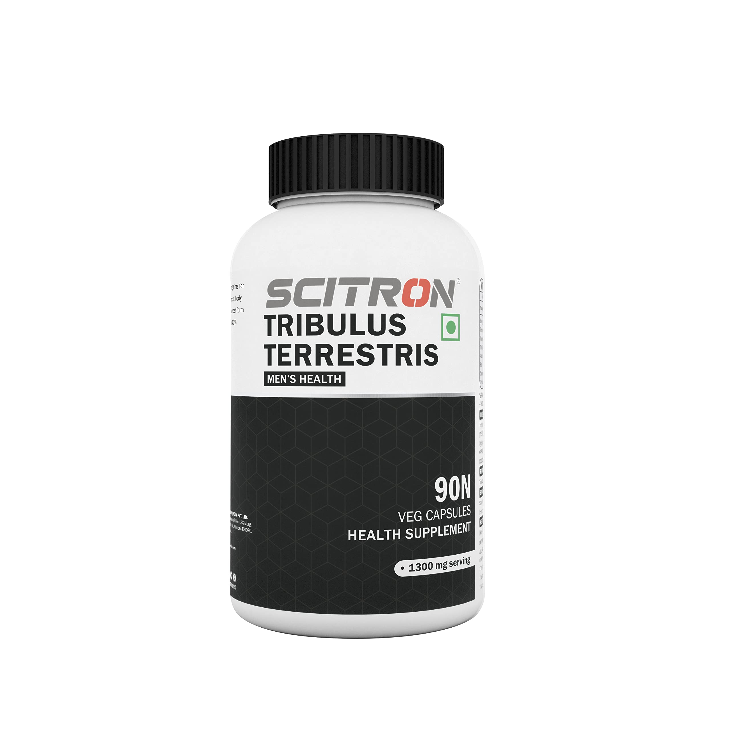 Scitron Tribulus Terrestris Capsules (Boost Testosterone, Vitality, & Performance) 90 Veg Capsules