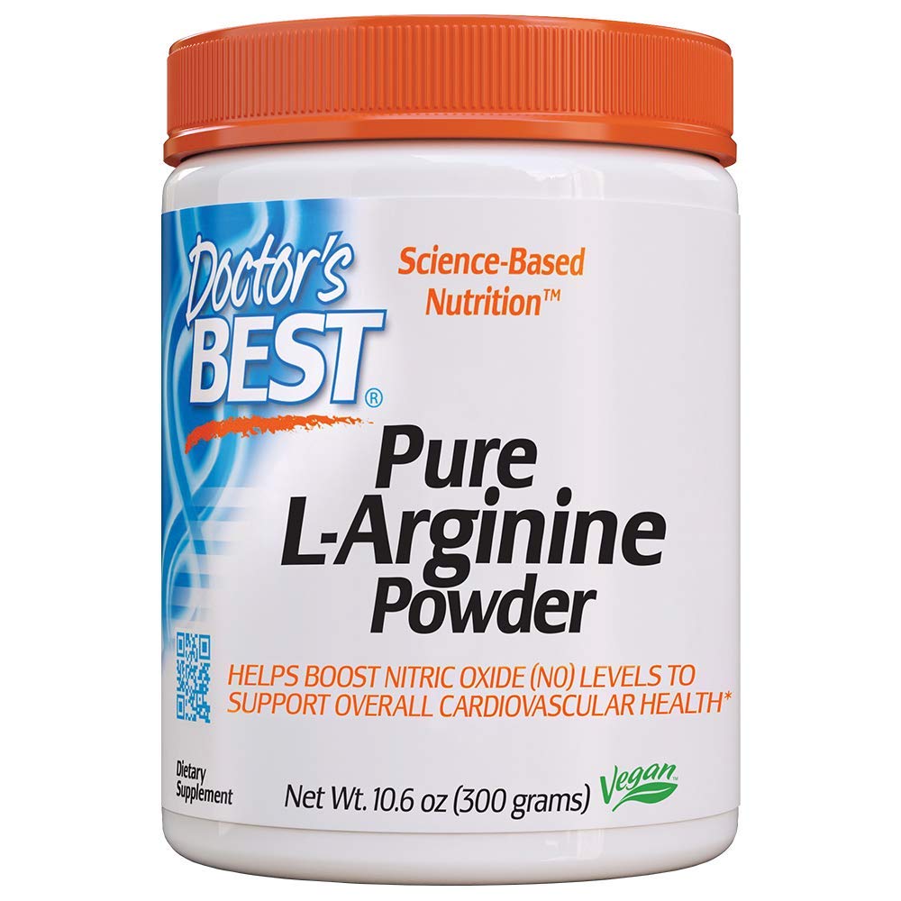 Doctor's BESTL-arginine HCL Powder, non-gmo, vegan, Gluten Free, Soy Free, Helps Promote Muscle Growth, 300g