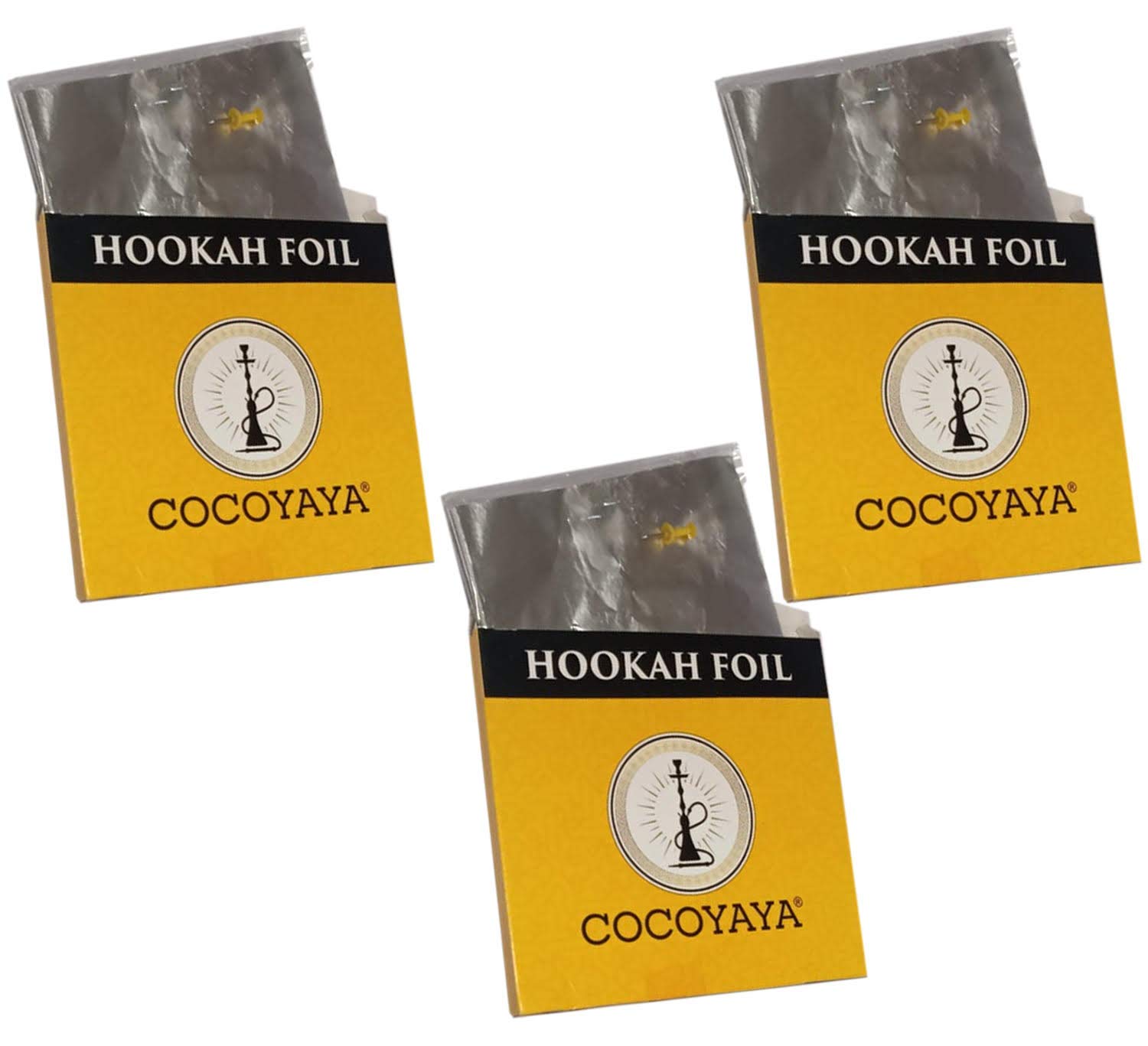 THE HOOKAH SHOP Aluminium Foil Paper for All Hookah (Pack of 3) (Each Pack 50 Piece)