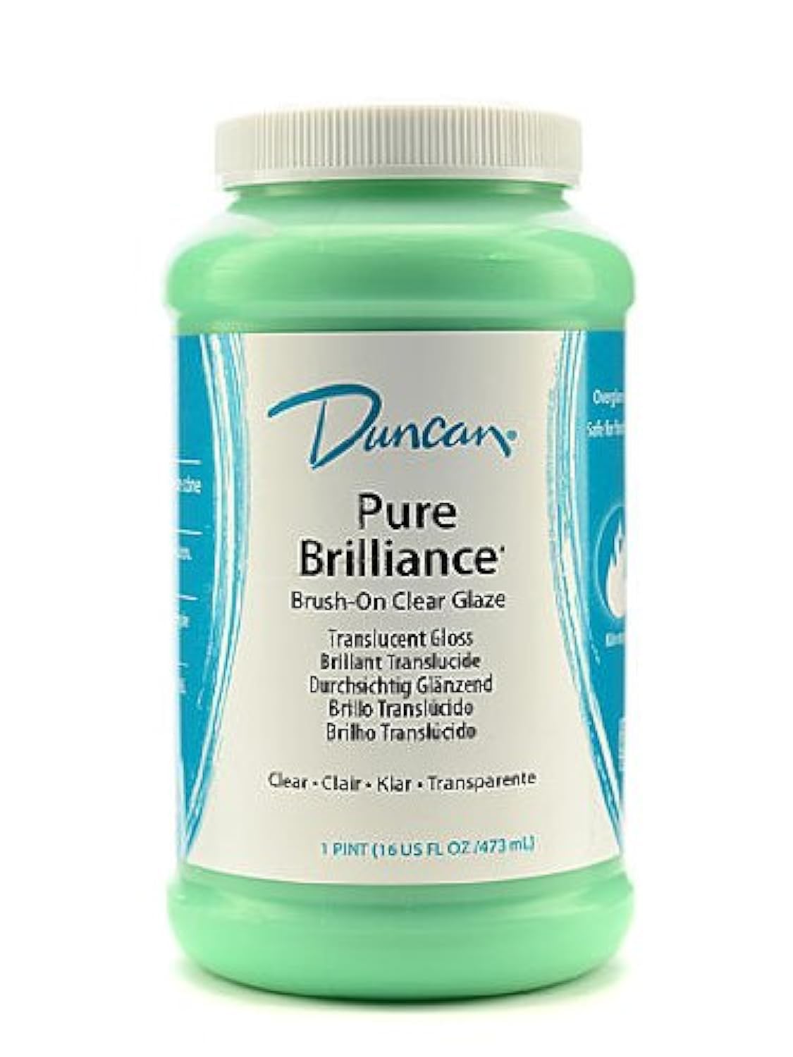 Duncan Pure Brilliance Clear Glaze brush-on glaze 16 oz. jar