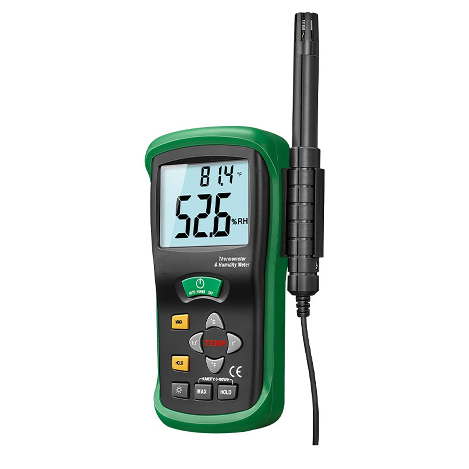 OKOKOZMoisture Meters, LCD High-precision Wood Moisture Meter Digital Display Thermo-hygrometer Handheld Thermo-hygrometer Non-Destructive Moisture Detection