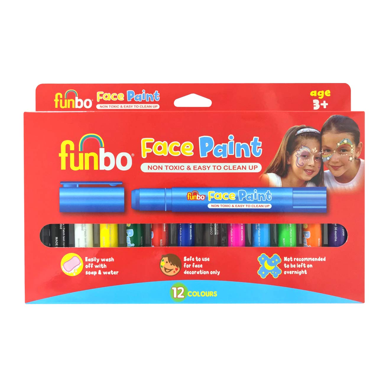 Funbo Face Paint, Set of 12 Color