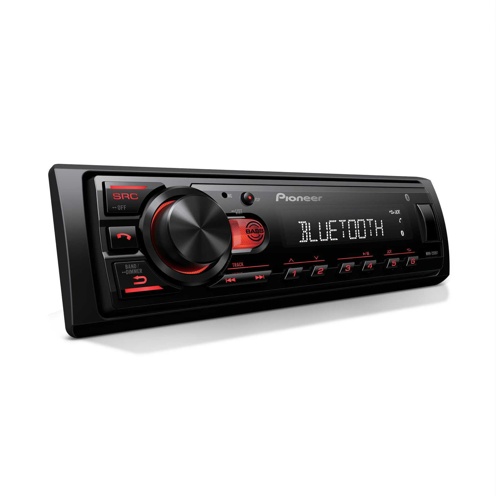 Pioneer MVH-S230BT Bluetooth Car Stereo with USB/AUX Inputs, Smartphone Connectivity, Pioneer Smart Sync, and Hands-Free Calling