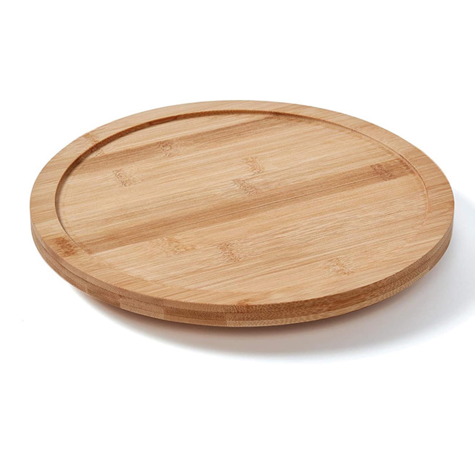 DecostatuePremium Quality Bamboo Turntable Lazy Susan Round Wood Tray Rotating Spice Rack for Cabinets, Pantry, Refrigerator Kitchen Pantry Countertop Table