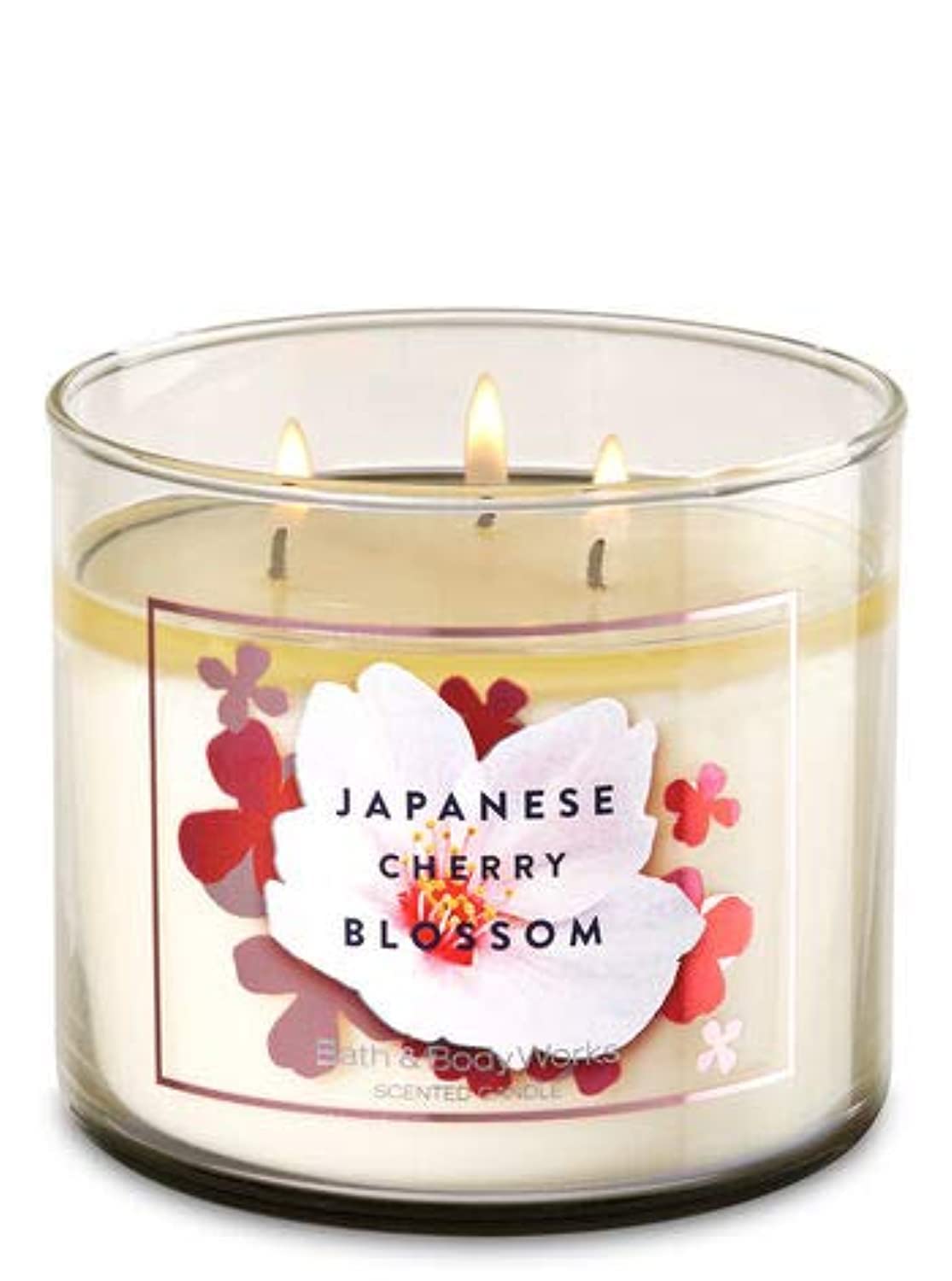 Bath & Body Works and Japanese Cherry Blossom 3-Wick Candle 14.5 Ounce