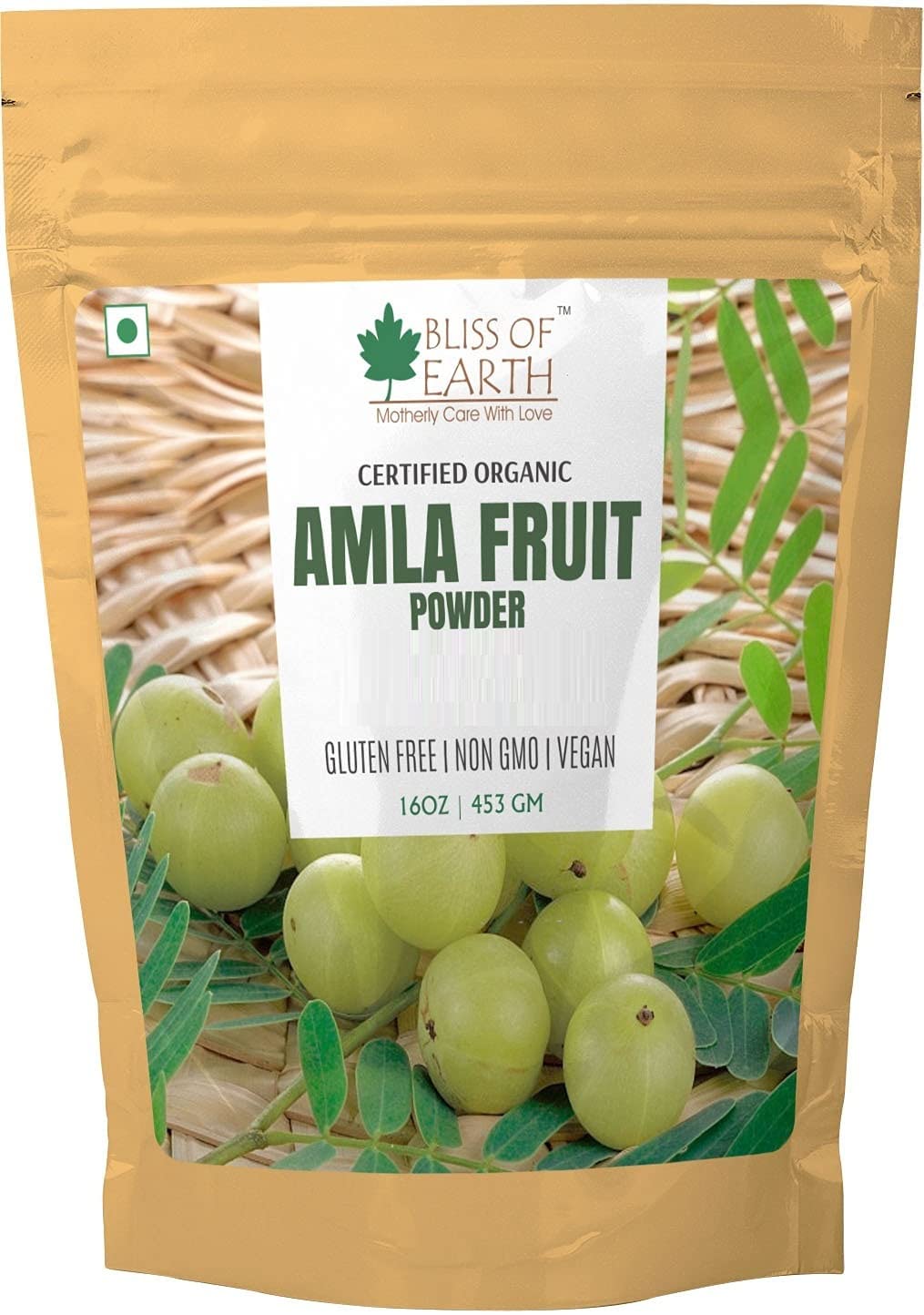 Bliss of Earth Amla Powder 453Gm Organic for Eating Drinking & Hair Growth, Immunity Booster