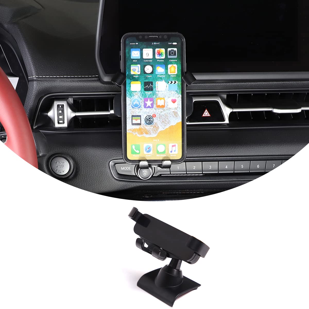 ABS Car Center Dashboard Air Outlet Mobile Phone Holder for Toyota Supra GR A90 A91 MK5 2019 2020 2021 2022