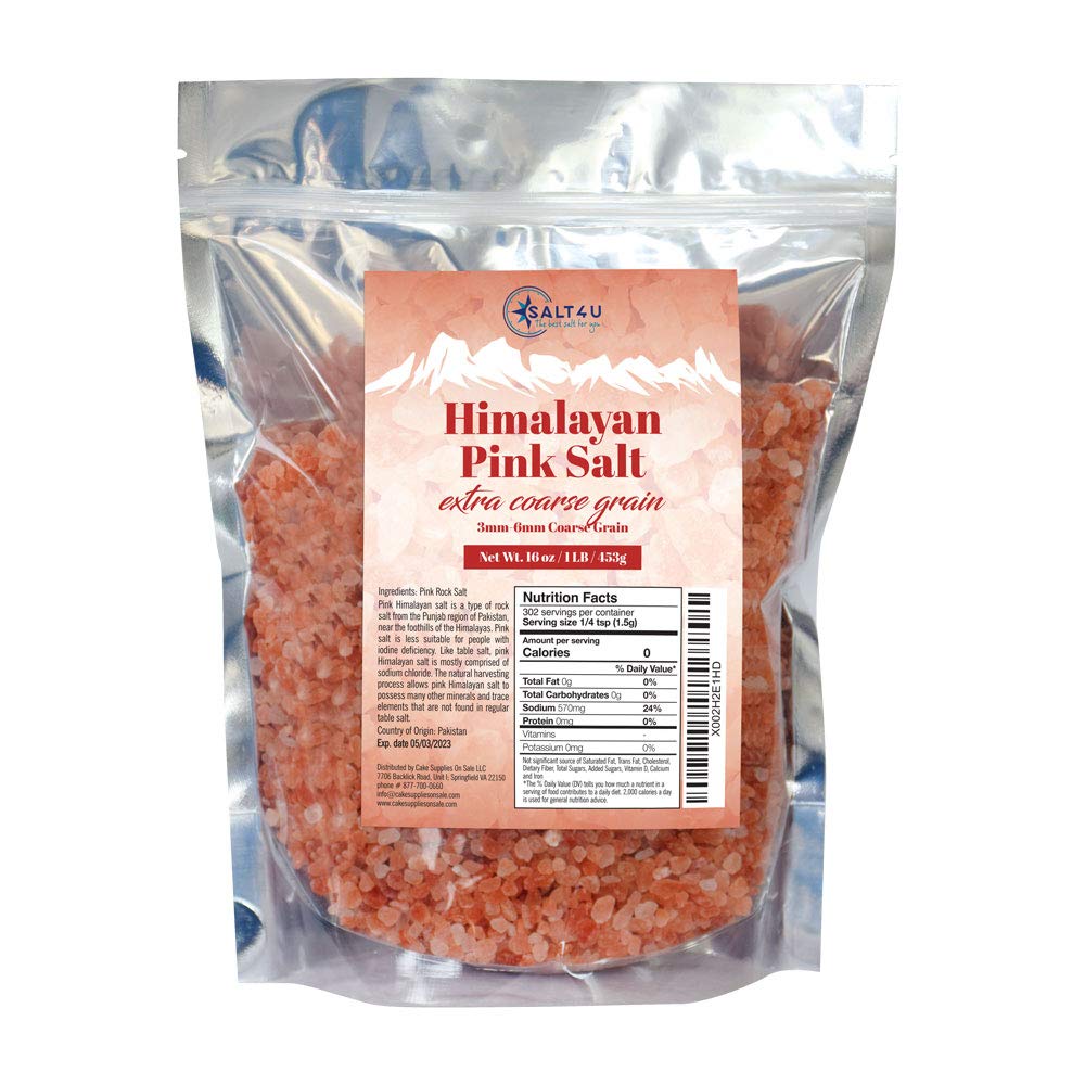 Premium Gourmet Himalayan Pink Salt, Extra Coarse Grain 1 lb. Bag