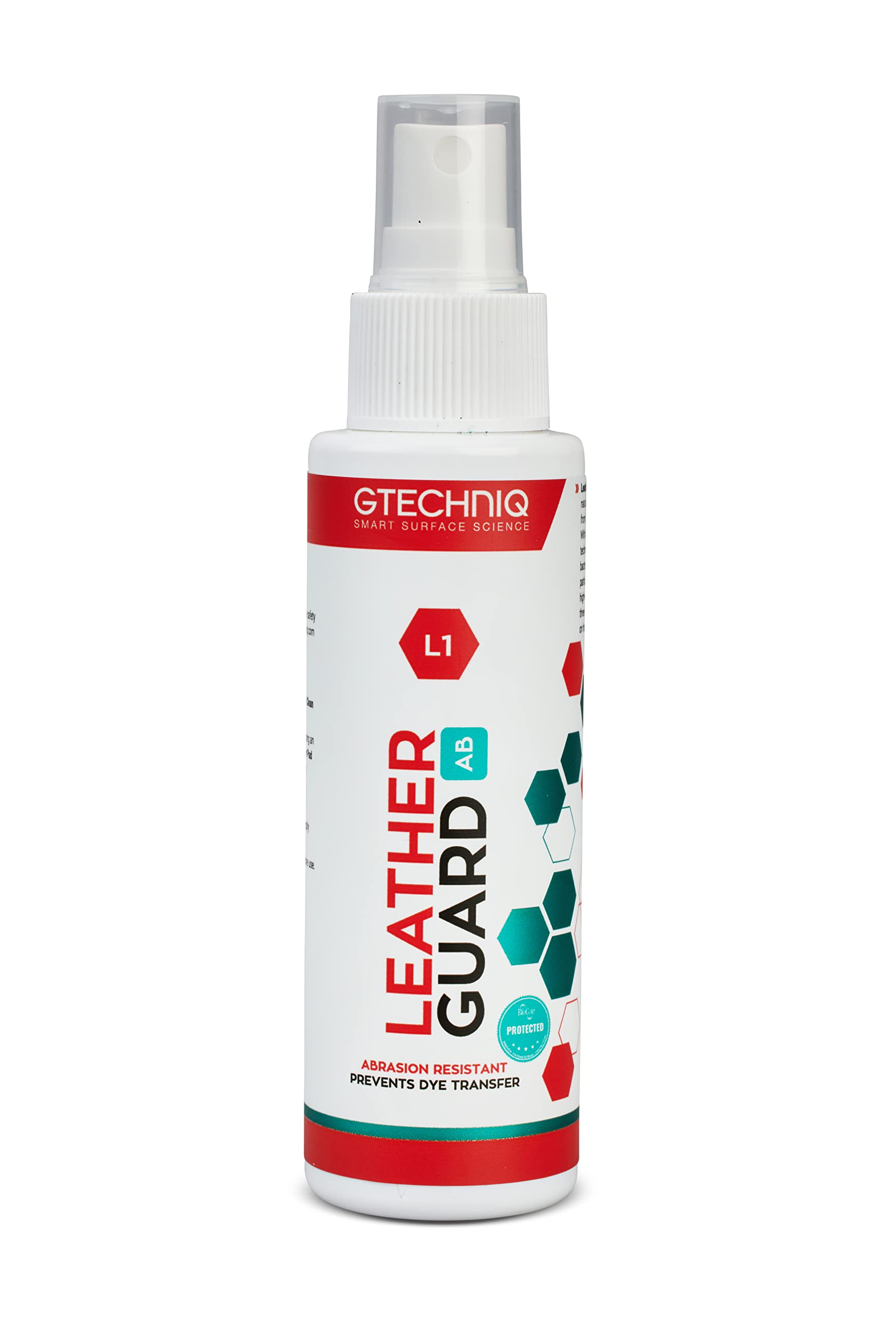 GtechniqLeather Protector. L1 Leather Guard for Cars, Car Interior Protects Leather Seats from Abrasion and Stains. UV Resistant Lasts up to 12 Months - 100ml