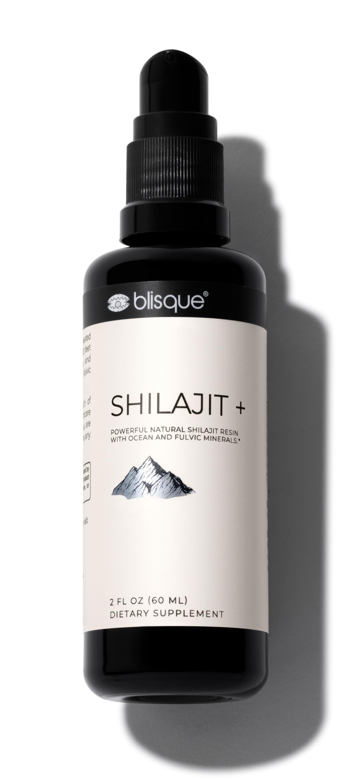 Blisque – Himalayan Shilajit Resin Mineral Drops | Pure, Natural, Organic | for Detox, Cleanse, Immune Support, Brain Booster, and Energy | Contains Fulvic Acid and Trace Minerals | 2 FL OZ