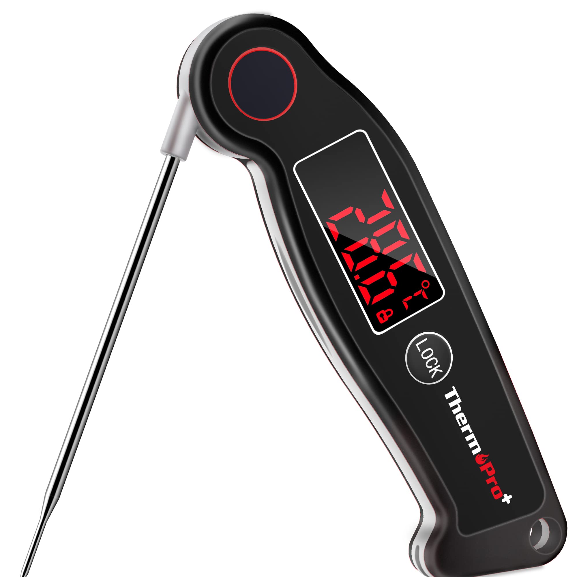 ThermoPro TP19B Waterproof Food Thermometer Thermocouple Instant Read Cooking Thermometer for Kitchen BBQ Digital Meat Thermometer with Ambidextrous Backlit for Candy Jam Chocolate