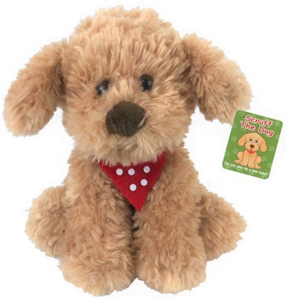 Plush 20cm, Scruffs The Cockapoo , Puppy Dog With Polka Dot neckerchief.NEWBORN