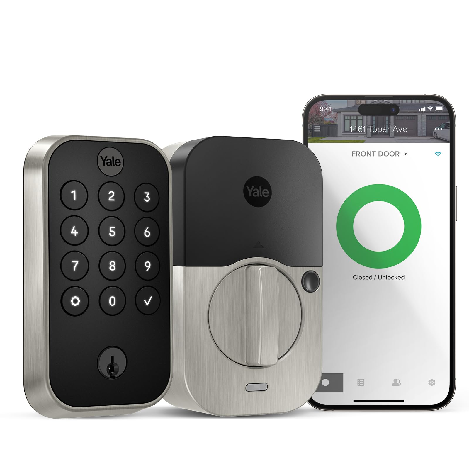 YaleAssure Lock 2 Keypad with Wi-Fi in Satin Nickel