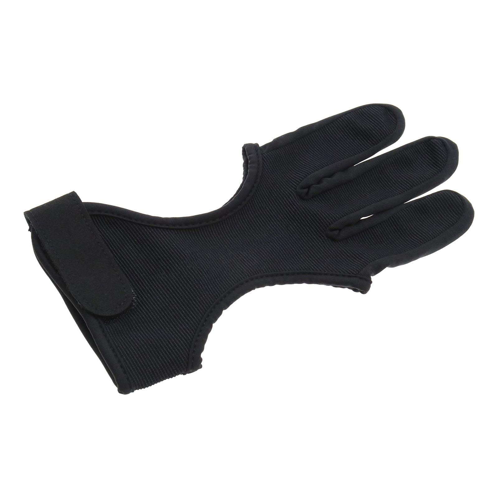 S/M/L/XL Archery Glove 3 Finger Shooting Hunting Leather Gloves Adjustable Non-Slip Black Protector for Left and Right Hand