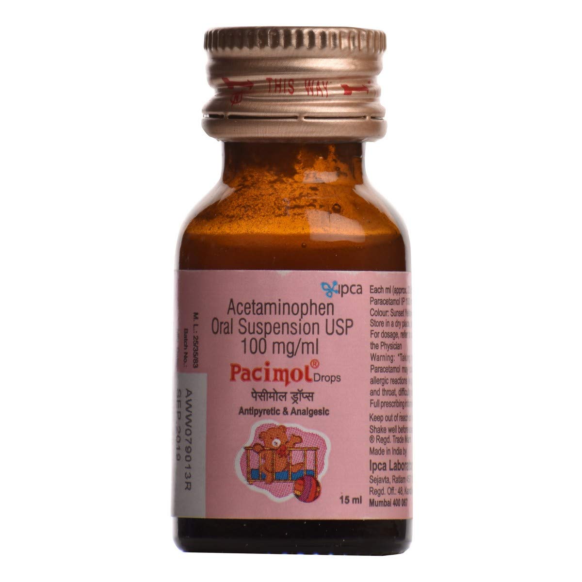 Pacimol - Bottle of 15 ml Oral Drops