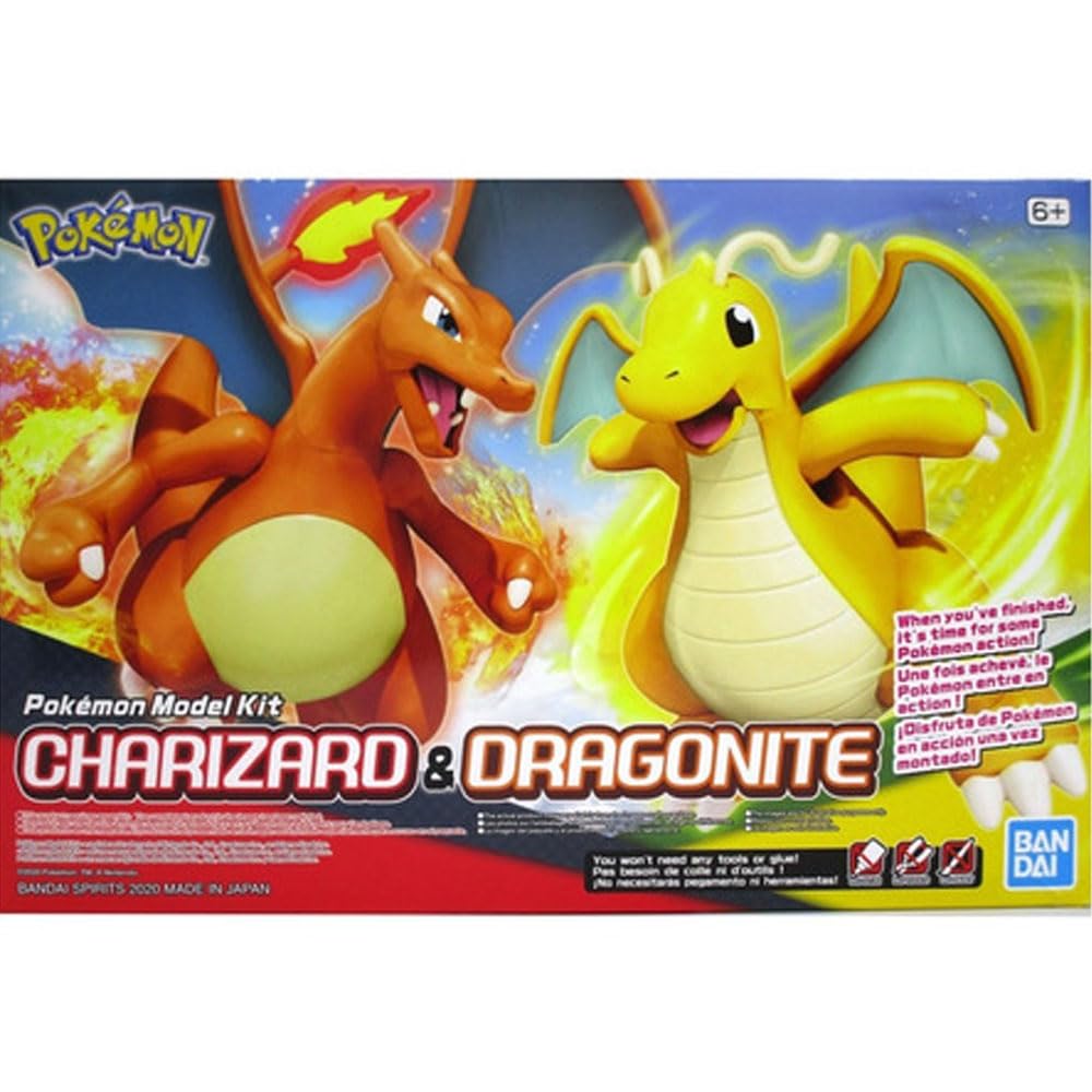 Bandai Hobby - Pokémon - Charizard & Dragonite, Bandai Spirits Pokémon Model Kit