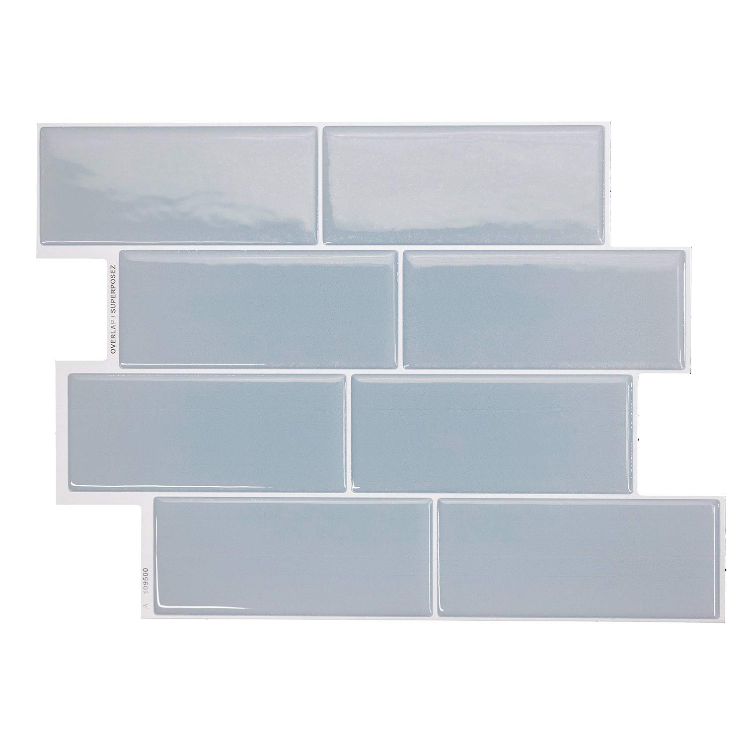 Smart Tiles Authentic Peel and Stick Backsplash And Wall Tiles (4 Sheets) – Subway (Metro Babe) 11.56 in X 8.38 in