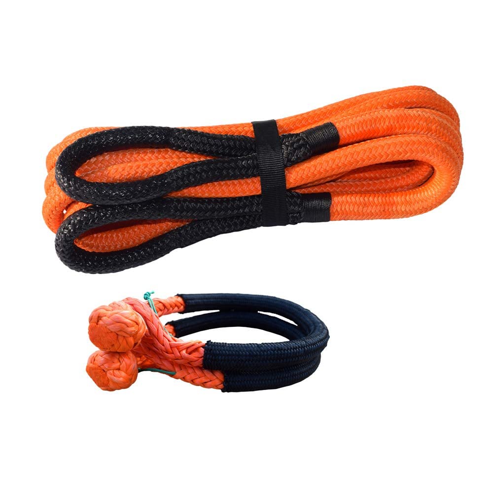 QIQUCar Snatch Recovery Rope for Recovery and Towing of SUV Truck Vehicles 4x4 Cars