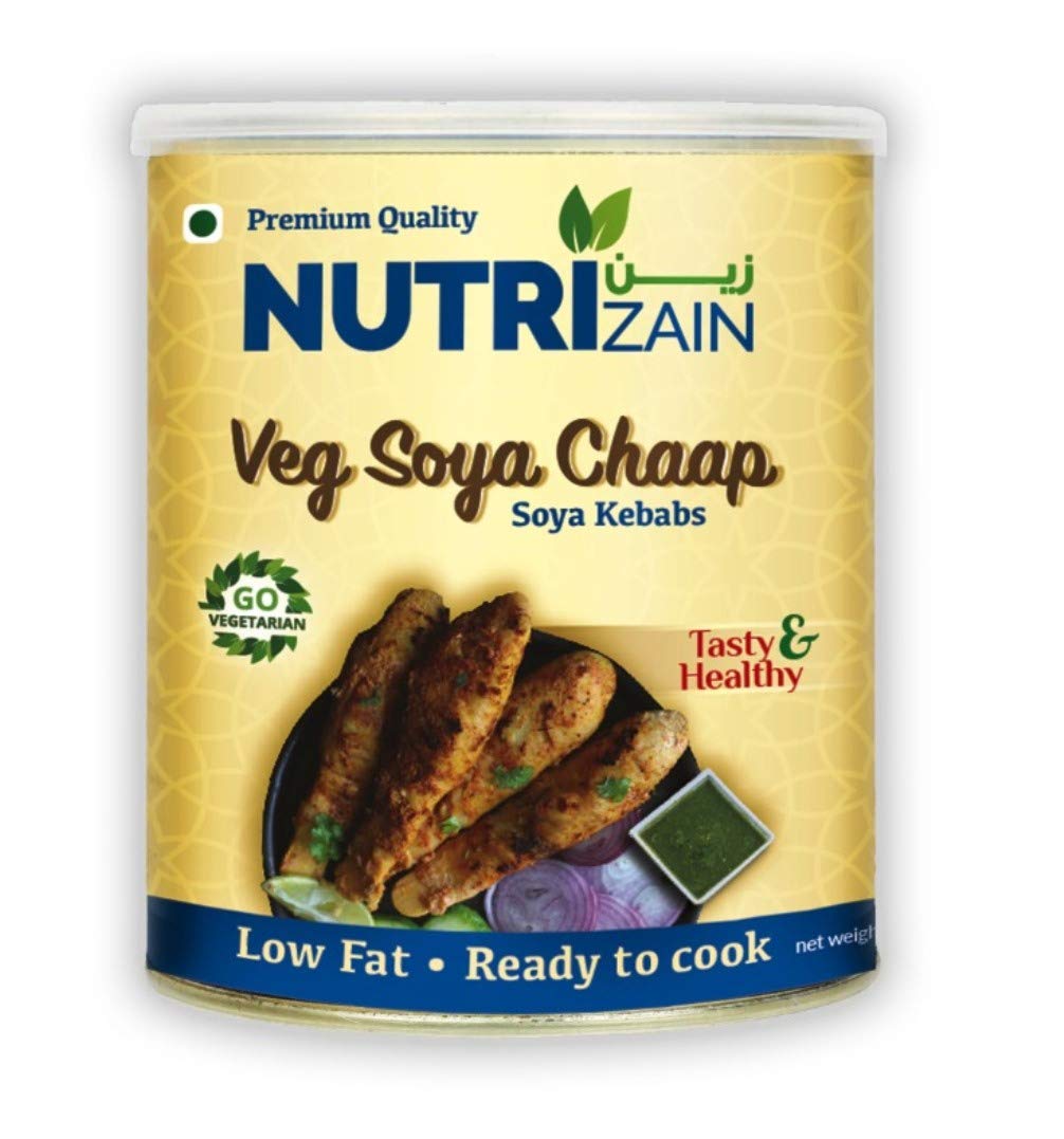 Nutrizain Veg Soya Chaap Kebabs, 850 Gm | 100% Vegetarian | Product of India