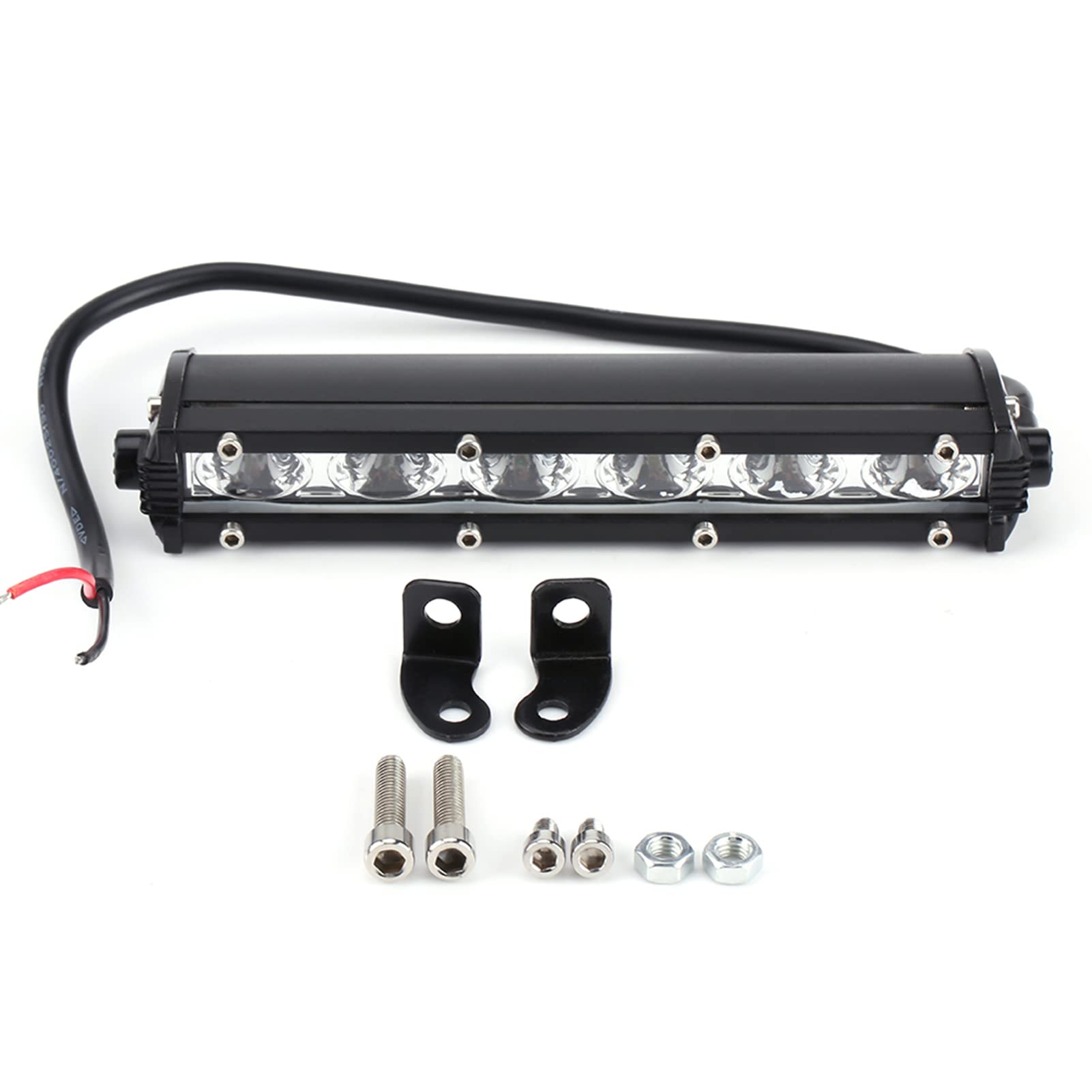 Suuonee Work LED Light Bars, 7inch 6 LED 30W 6000LM Car Work Light Strip Bar Roof Driving Spot Flood Lamp 9-36V