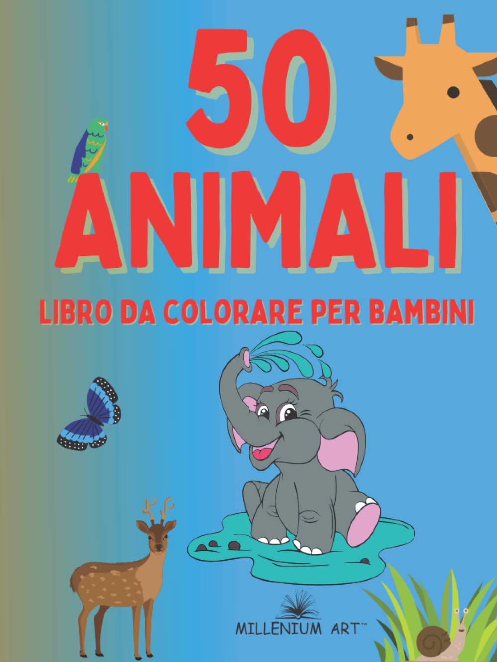 Libro da colorare: 50 fantastiche illustrazioni da colorare per bambini (Italian Edition)