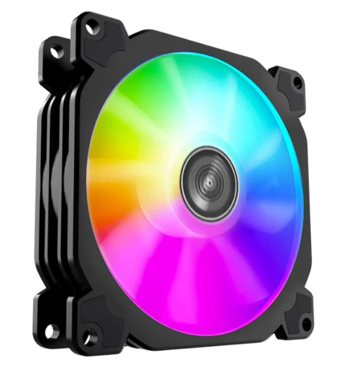 Karessories PC Computer Case Fan 90mm PWM 2300rpm, Support 5V 3Pin ARGB, Colorful Cooler Speed Adjustable comptatible with Remote Control (1)