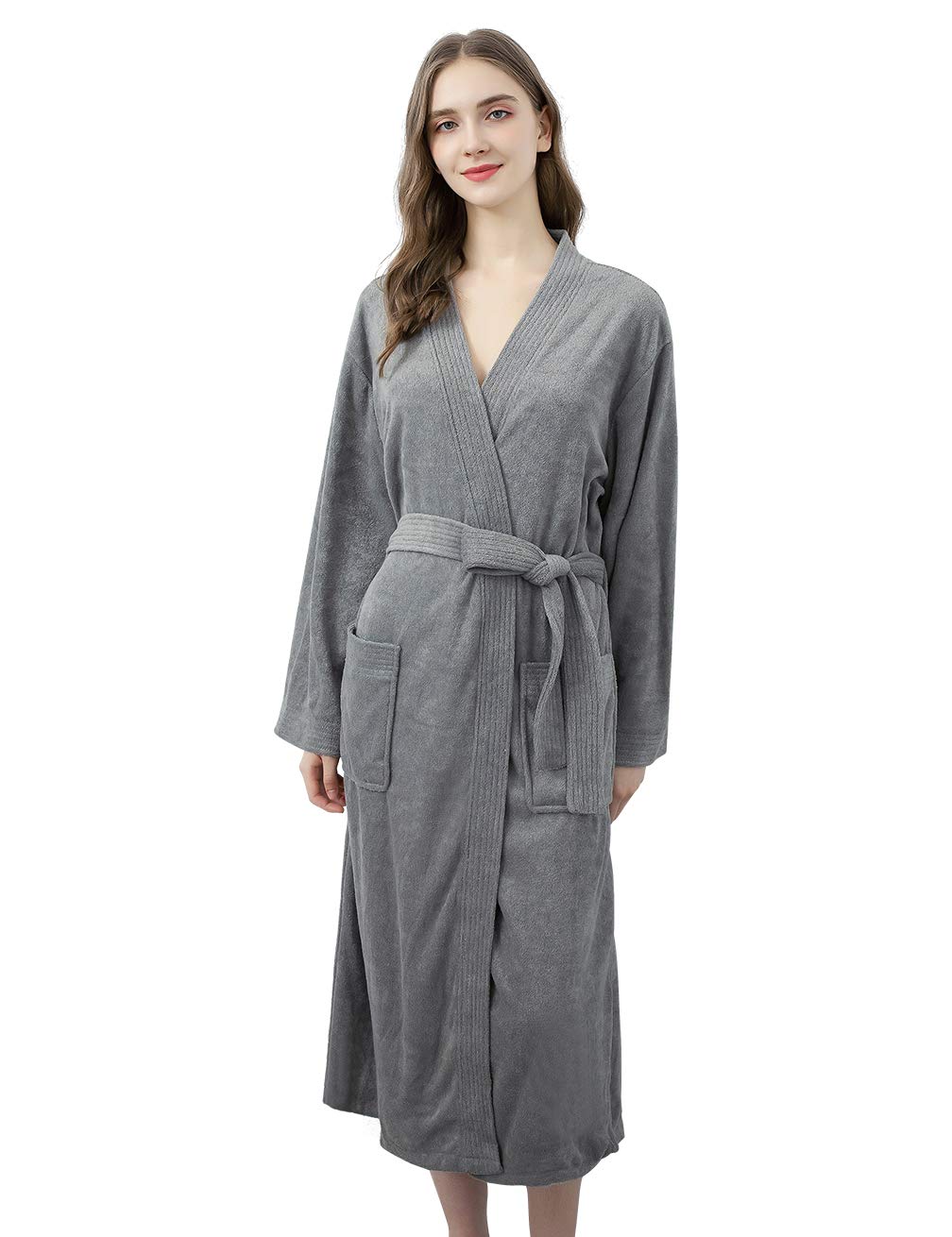 Lightweight Terry Cloth Robes for Women Towel Bathrobes Long Soft Absorbent Robes Home Hotel Spa Robe