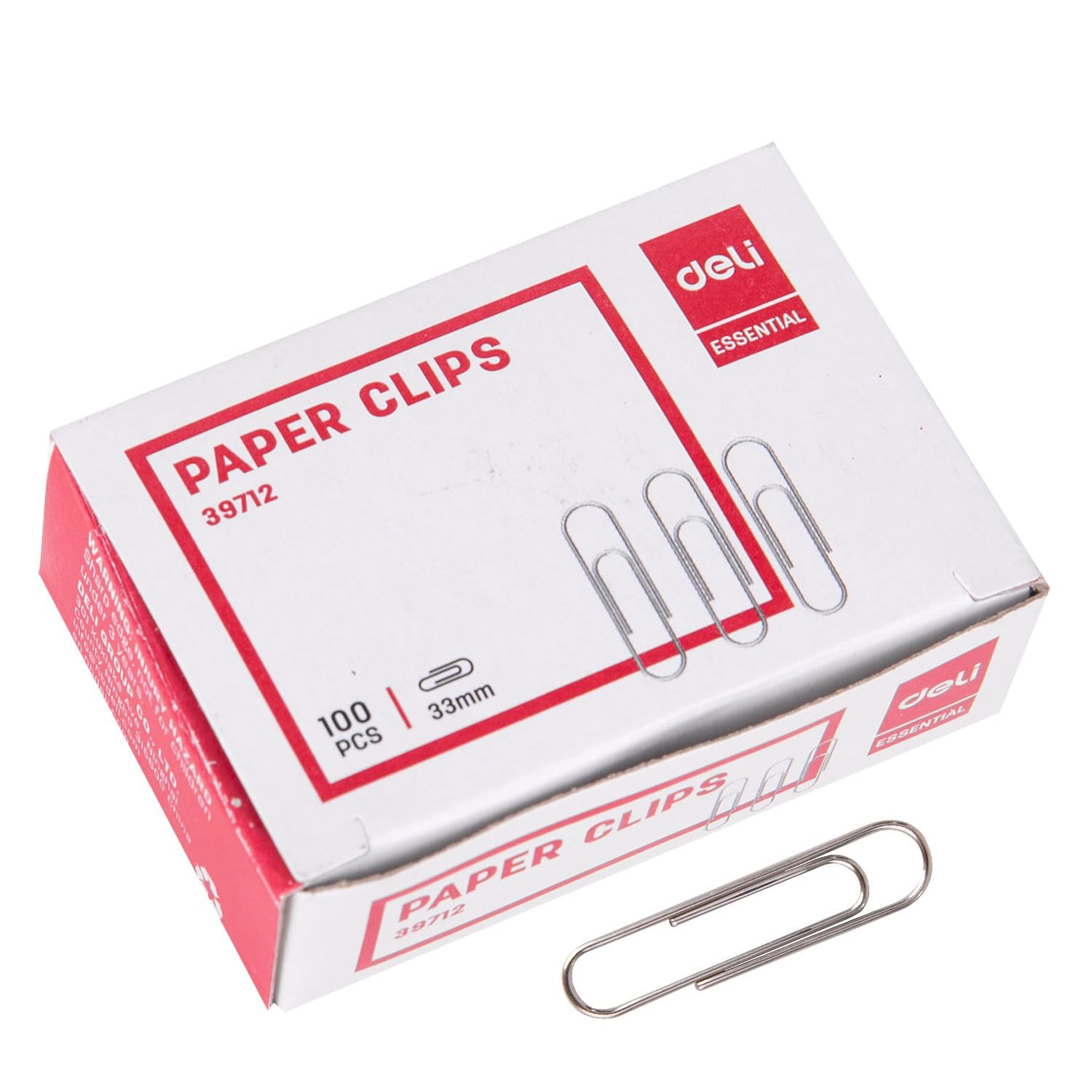 deliPaper Clips, 33 mm Size, Silver