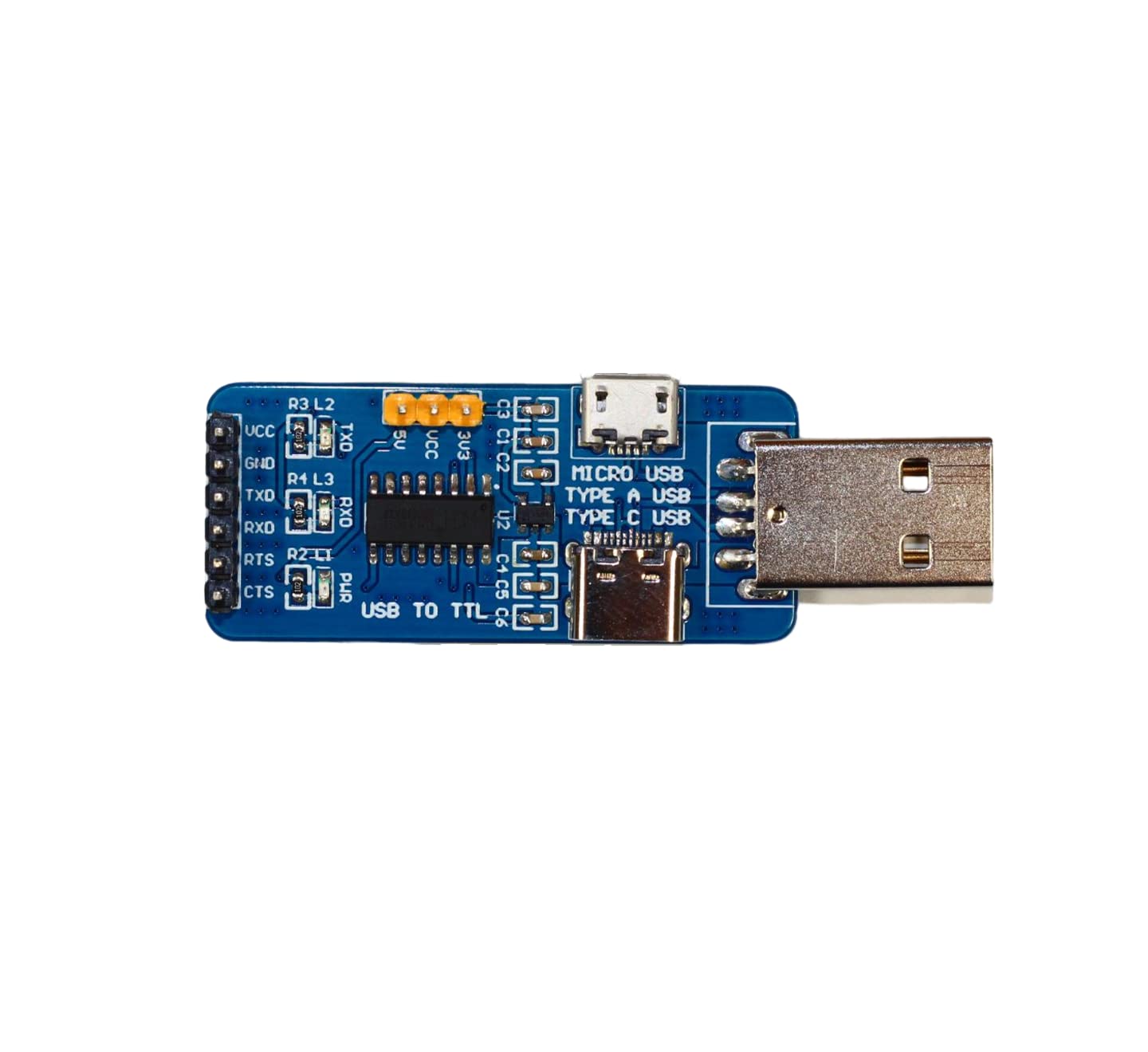 SB Components USB to TTL Serial Converter Adapter with CH340 Chip USB-TTL Adapter Compatible with Windows 11, 10, 8, 7, Linux, Mac OS, etc.