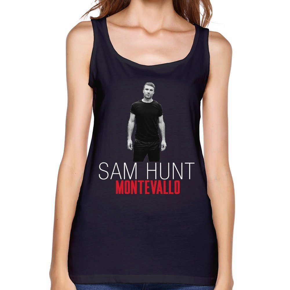 SUAMDAN Women's Sam Hunt Montevallo Tank Top Red