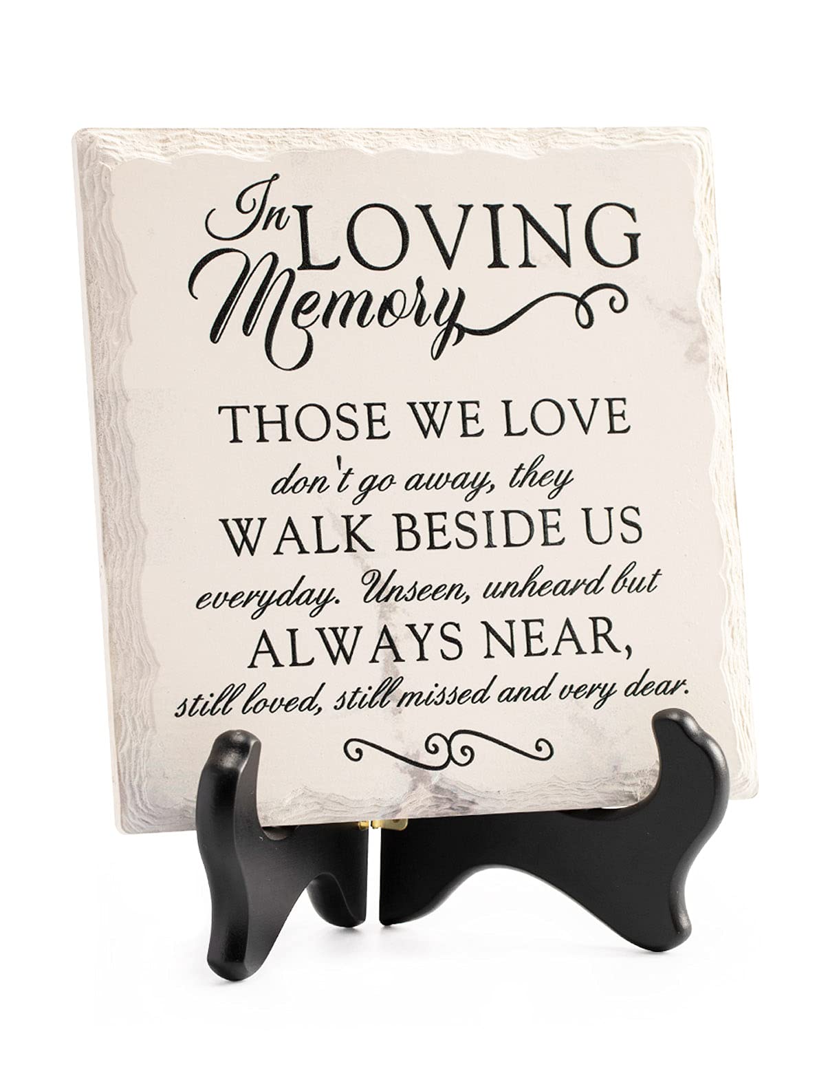 LukieJacSympathy Gifts for Loss of Loved One In Memory of Mother Father Plaque with Wooden Stand Bereavement/Condolences/Grief Gifts-Funeral Decor Sign Sorry for Your Loss Remembrance-Poem(3 Options)