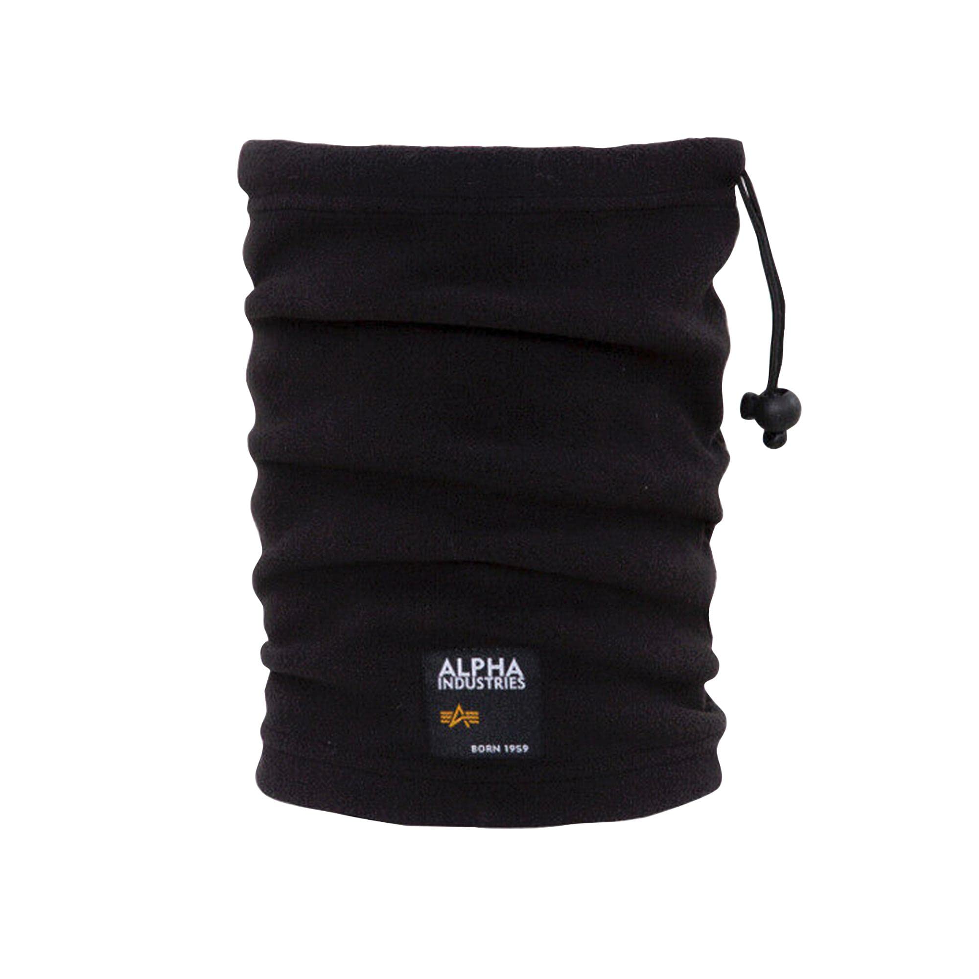 ALPHA INDUSTRIESMen's Label Fleece Tube Scarf, Black, One Size