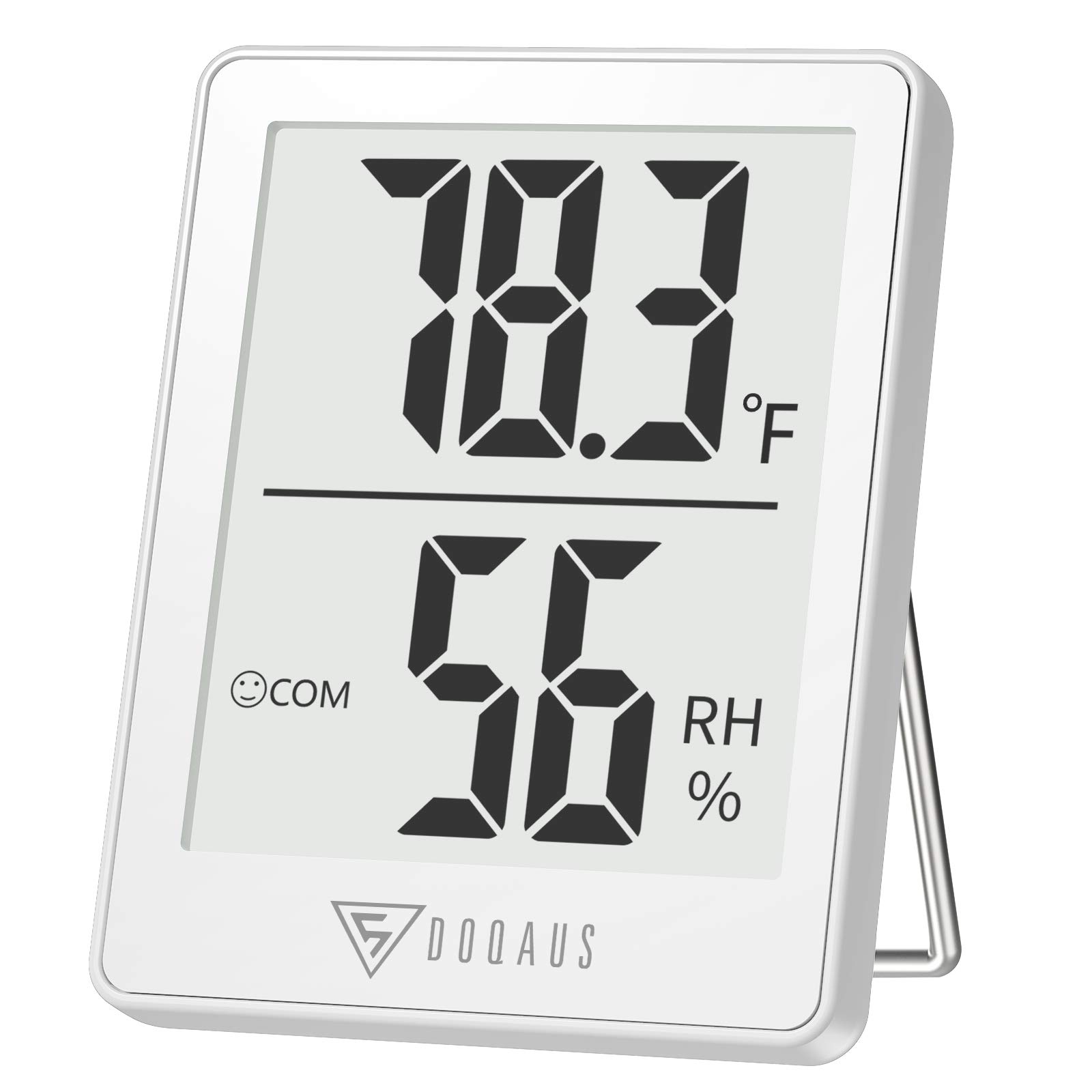 DOQAUSDigital Hygrometer Indoor Thermometer Humidity Gauge Room Thermometer with 5s Fast Refresh, Accurate Temperature Humidity Meter for Home, Office, Babyroom, Greenhouse (White)