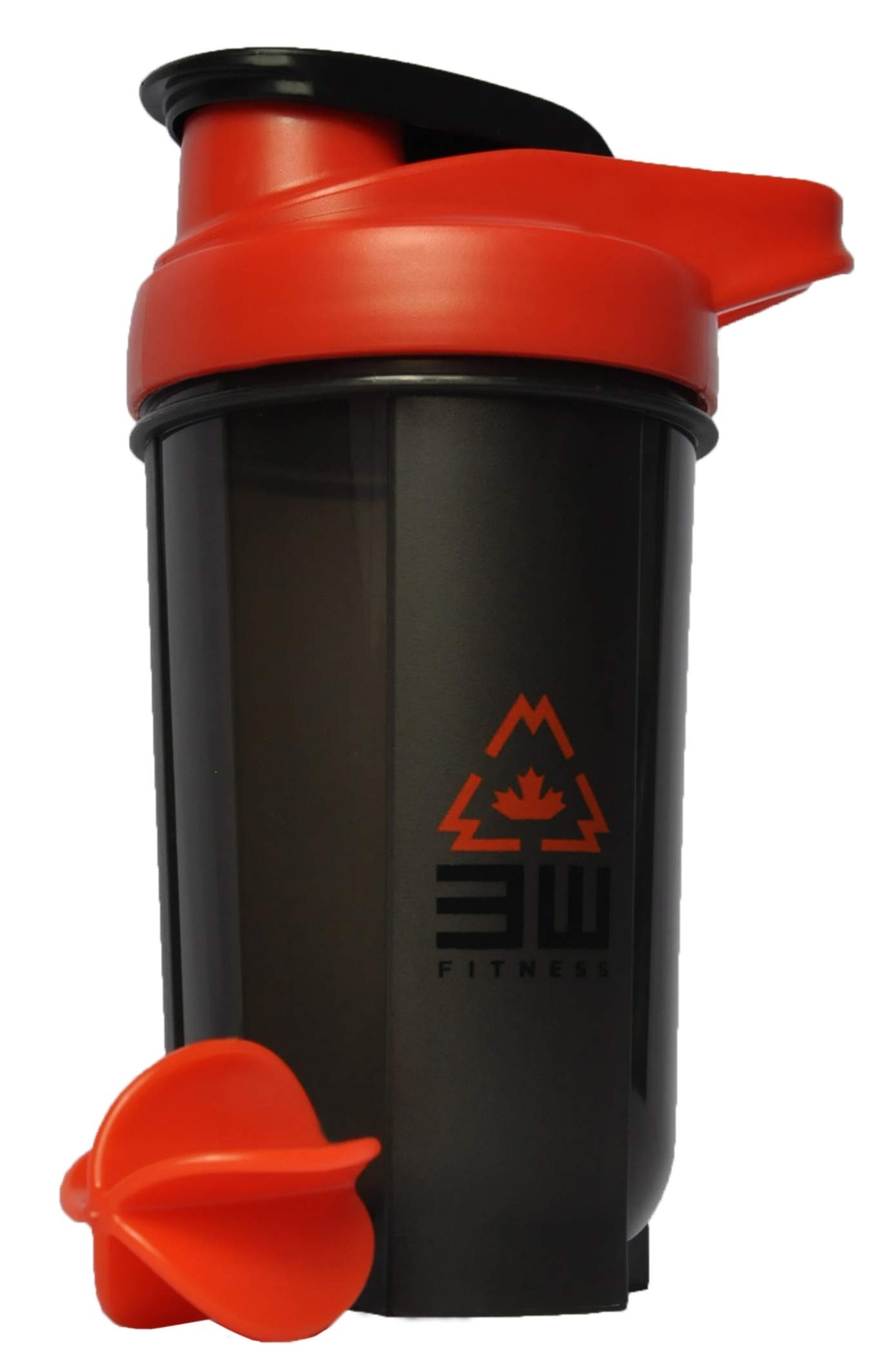 3W Protein Shaker Bottle 500ml With Whisk Ball - Bpa/Phtalate Free, Bacteria & Odor Free, Leak Proof, Carrying Handle, Dishwasher Safe