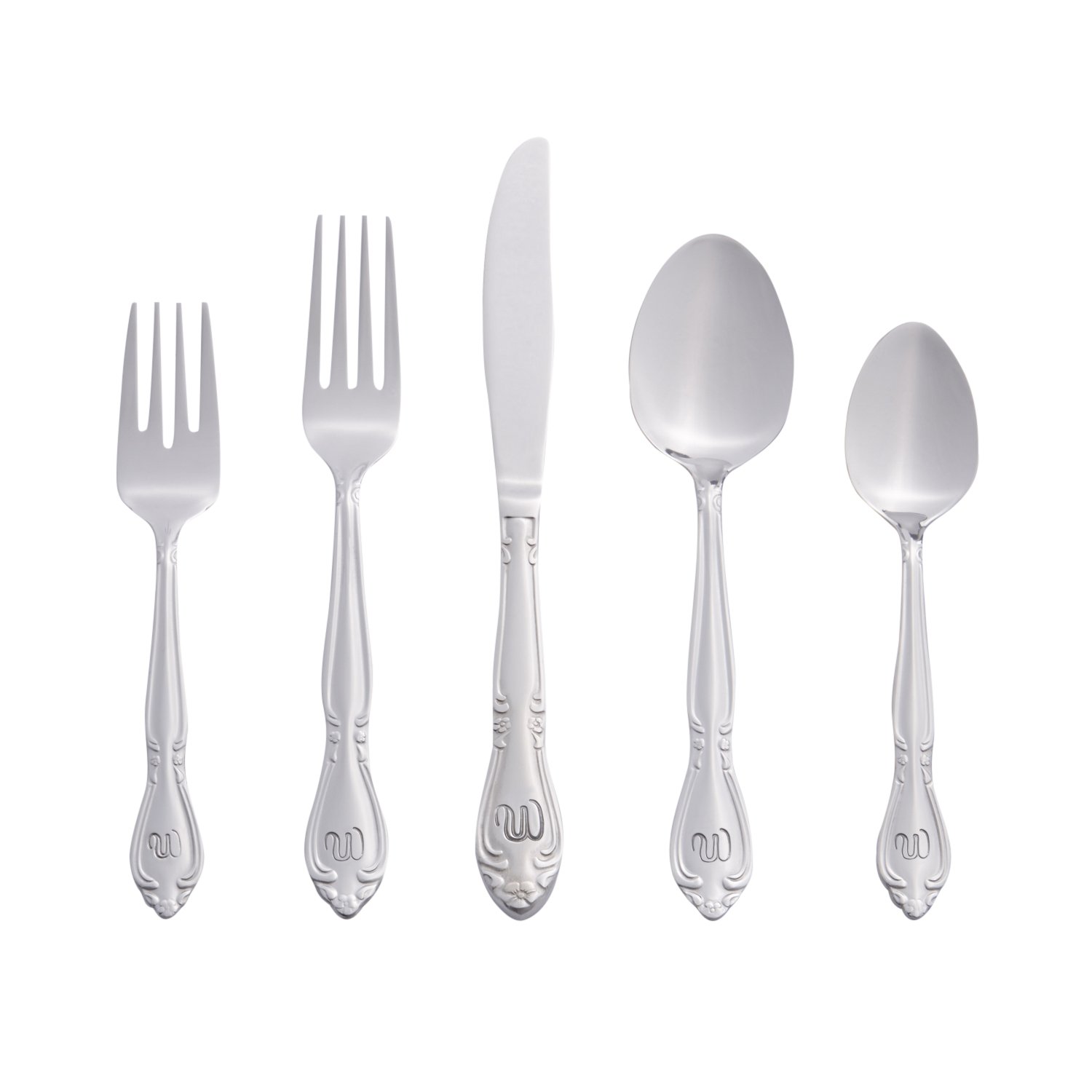 Rose pattern flatware