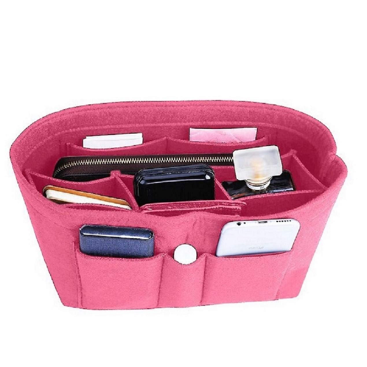 Felt Insert Bag Organizer Bag In Bag For Handbag Purse Organizer, Six Color Three Size Medium Large X-Large (X-Large, Pink)