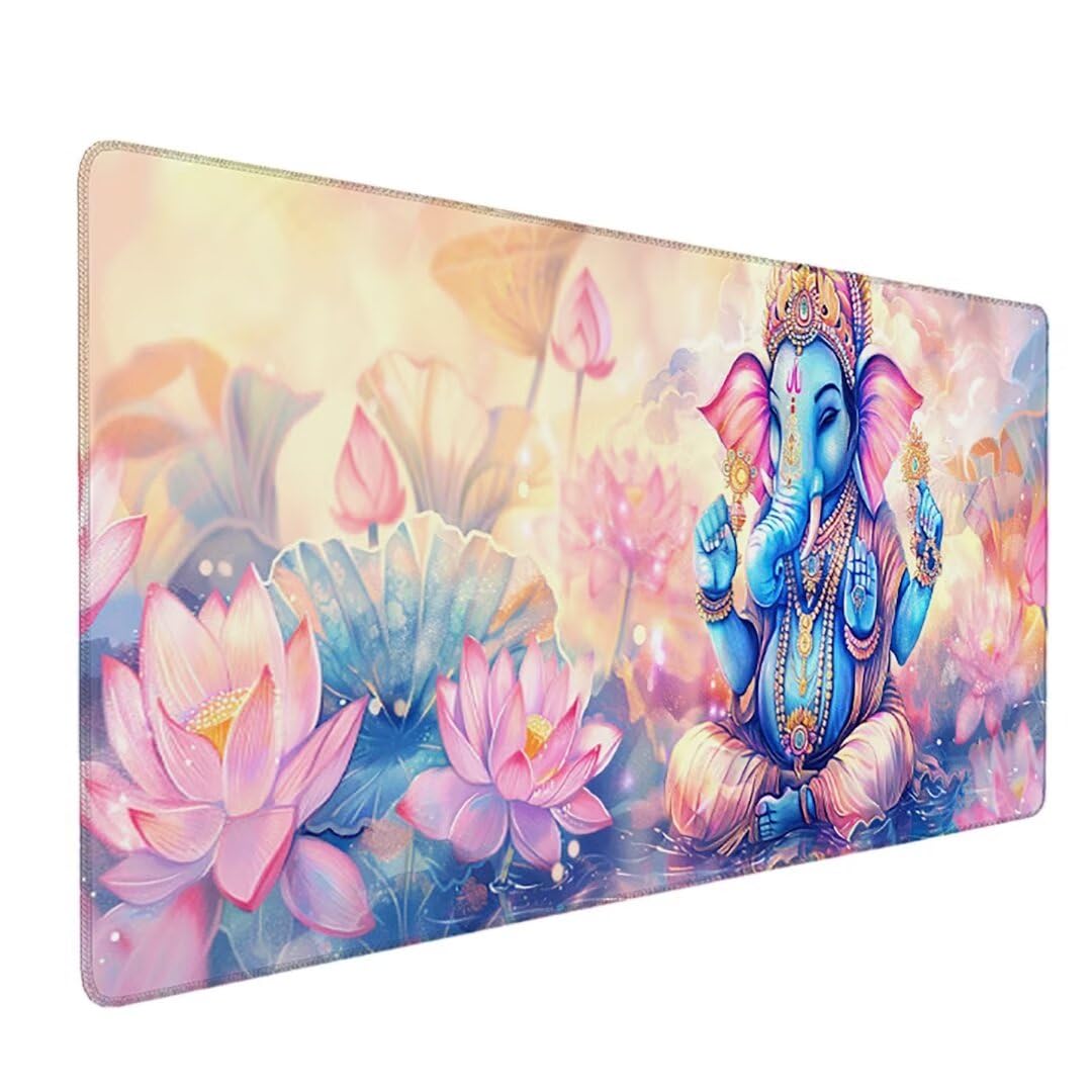 Mouse Mat/Large Mouse Pad 900x400x3mm | Xl Mousepad | Desk Mat/Gaming Mouse Pad | Improved Precision and Speed | Rubber Base for Stable Grip On Smooth Surfaces | Table Pad Decor(Pink Elephant) T-SZ