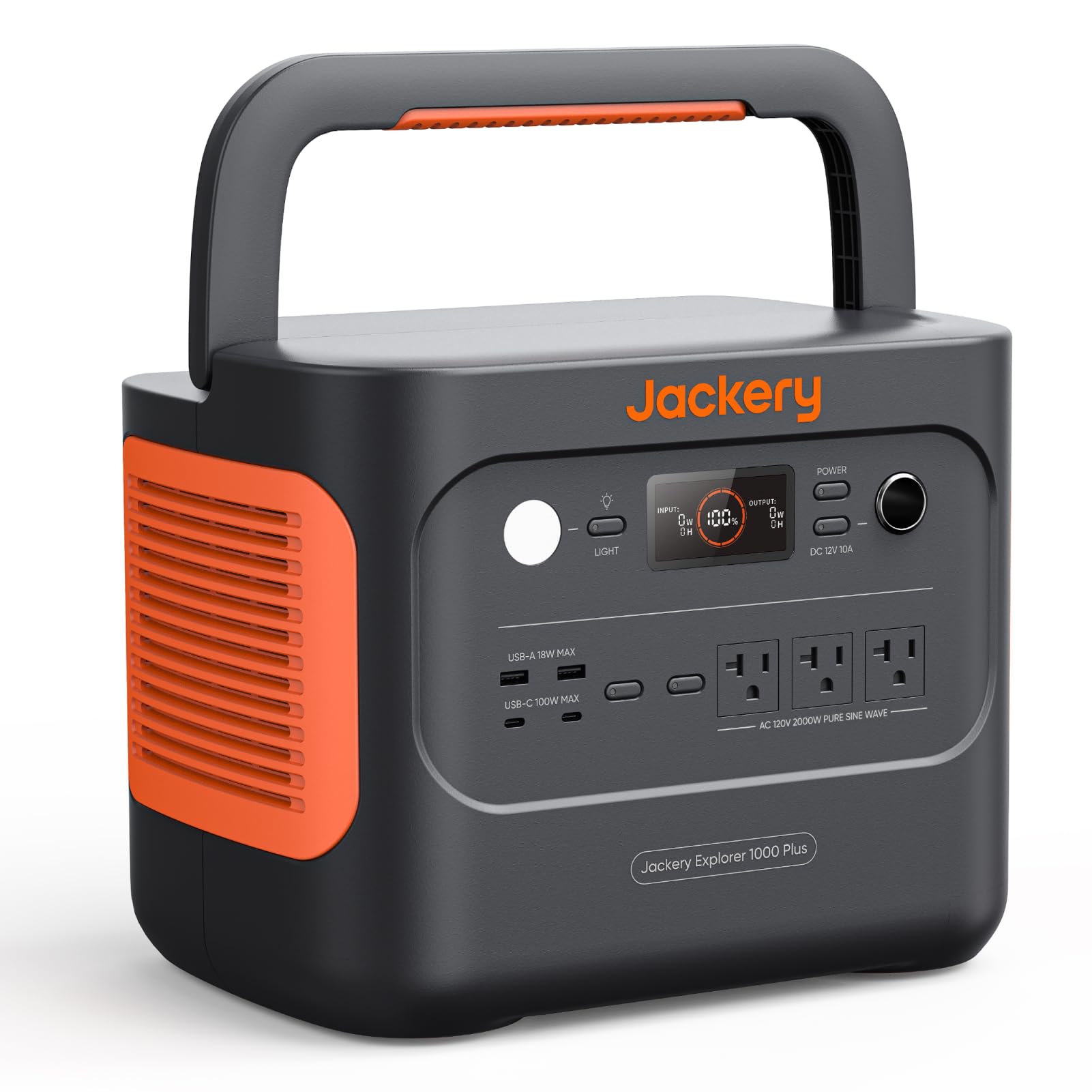 Jackery Explorer 1000 Plus Portable Power Station,1264Wh Solar Generator with 2000W Output, Expandable to 5kWh for Camping, Road Trips and Home Backup (Solar Panel Optional) (Renewed)