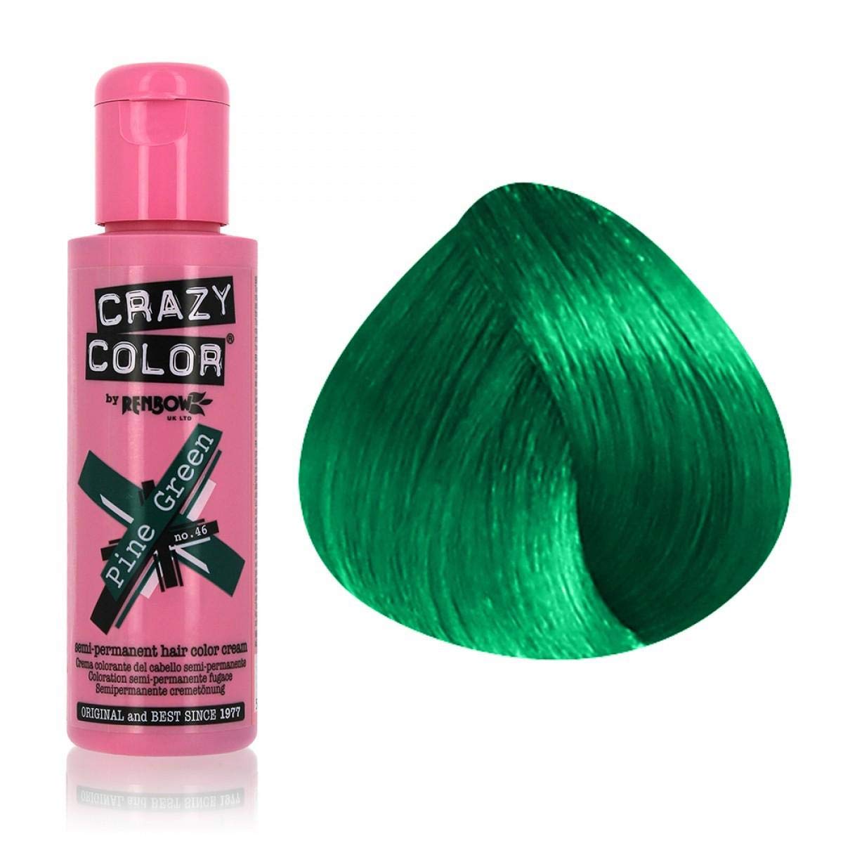 Crazy Color Semi Permanent Hair Dye - Pine Green