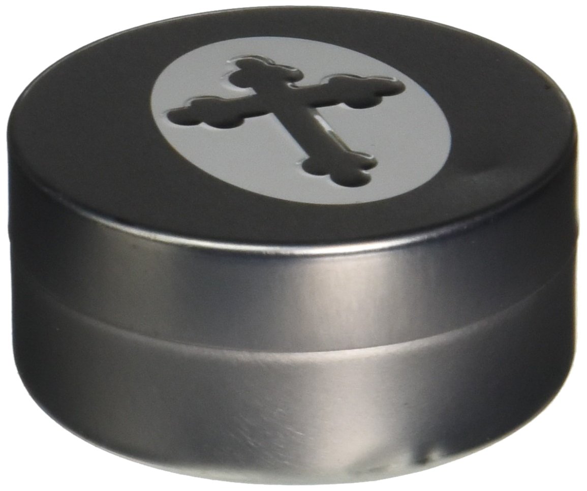 Fashioncraft Silver Cross Design Mint Tins, Silver