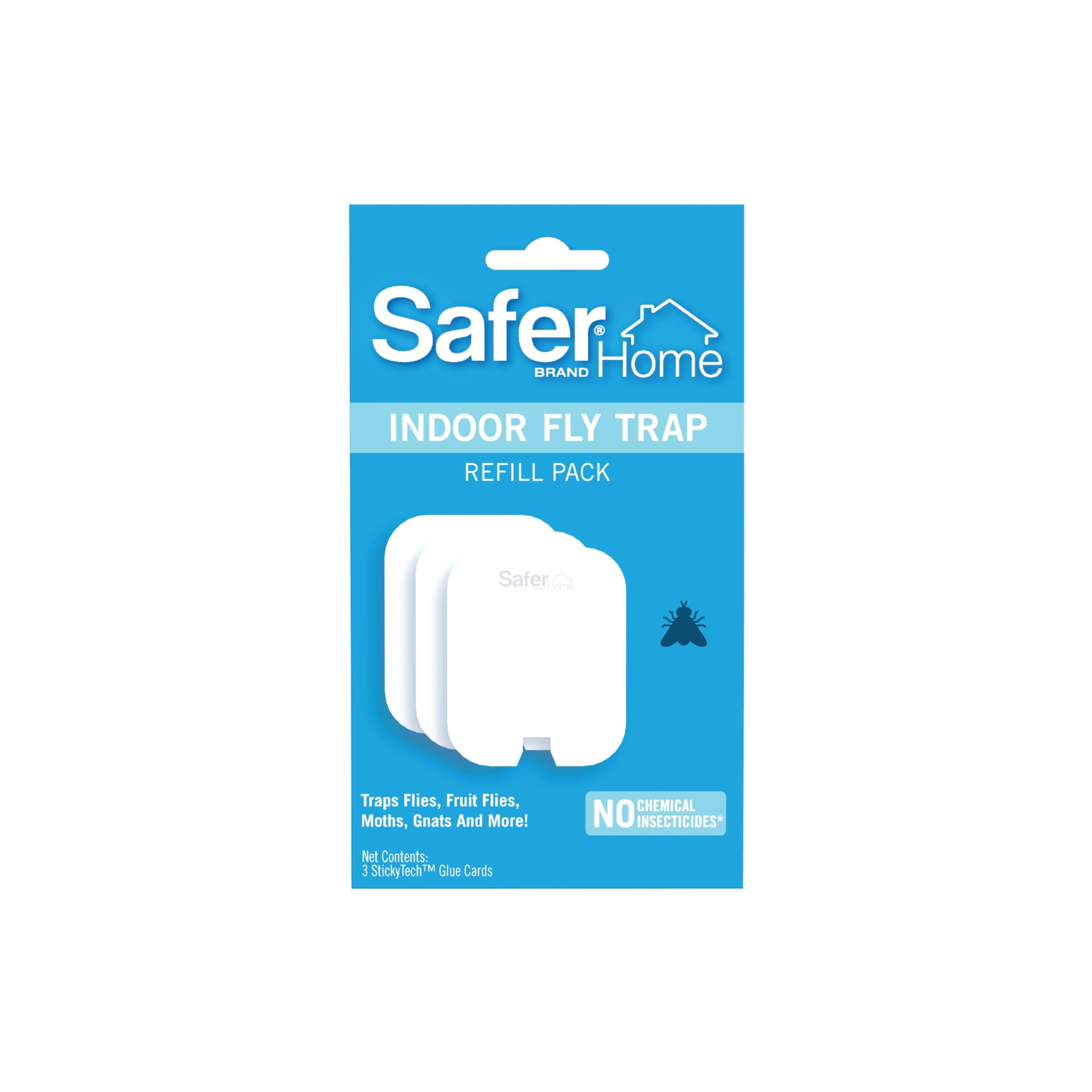 Safer Brand Home SH503 Indoor Plug-In Fly Trap Refill Pack of Glue Cards for SH502 Indoor Fly Trap – 3 Pack