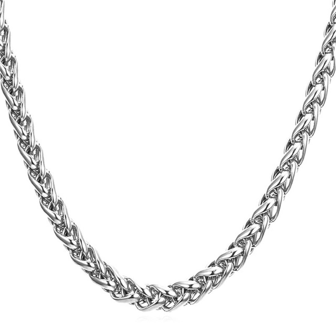 NakabhStainless Steel Elegant Statement Necklace Chain for Boys and Men