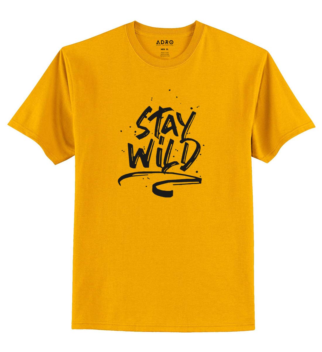 ADRO Stay Wild Design Printed T-Shirt for Men