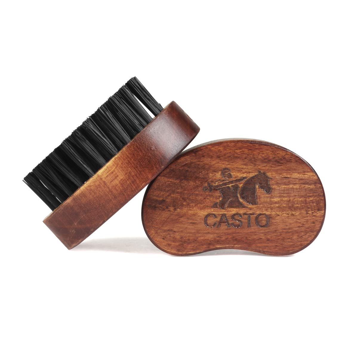 CASTO Beard Brush made with Sheesham Wood with Firm Bristles to Tame and Soften Your Facial Hair